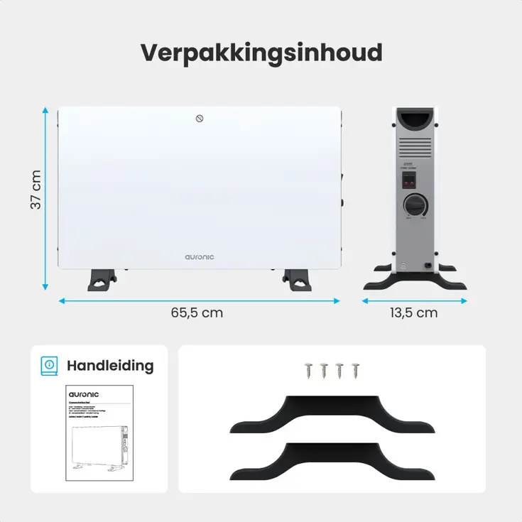 Convectorkachel – 2000W – Wit