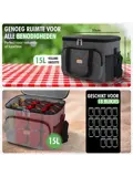 Koeltas 15L Zwart