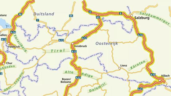 Kaart van Oostenrijk