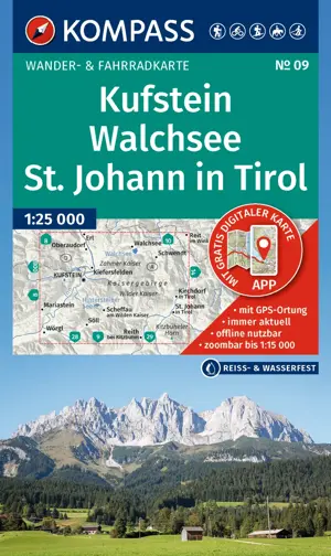 Wandelkaart WK09 Kufstein - St. Johan