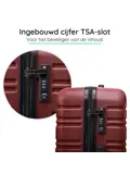 Reiskoffer L ABS 95L met TSA-slot en 360° wielen