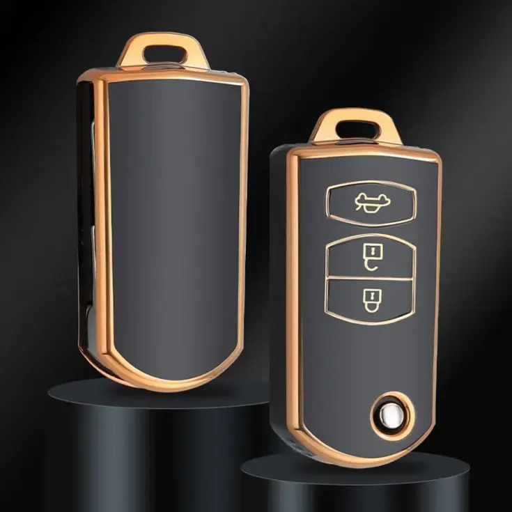 TPU Sleutelhoesje voor Mazda goud C3