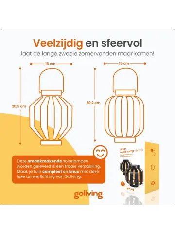 Solar Tafellamp Nova – 2 Stuks - LED