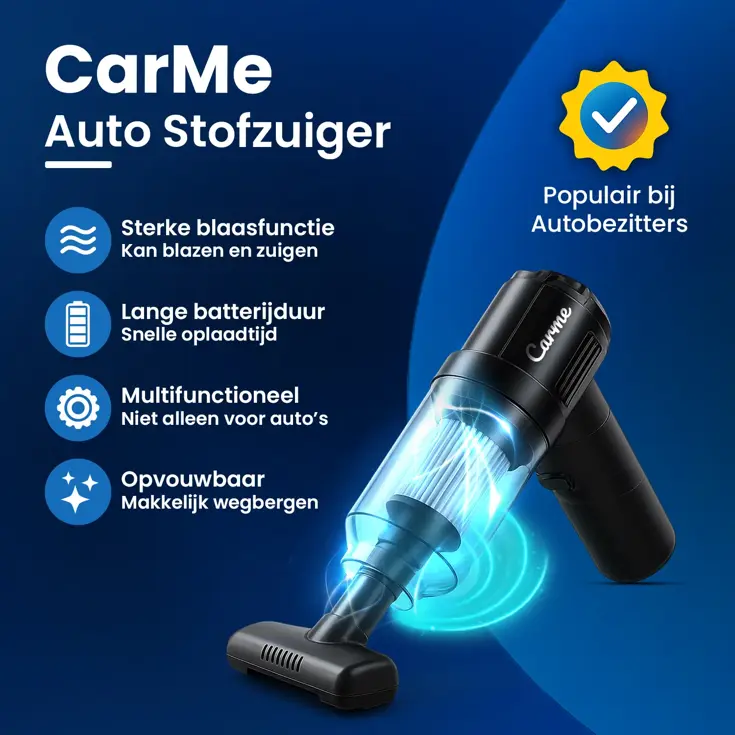 2-in-1 Auto Stofzuiger - Opvouwbaar