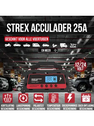 Industriele Acculader 12/24V - 5/10/25A