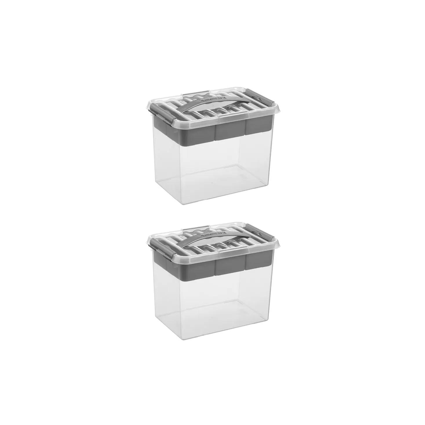 Sunware  Q-line  Opbergbox met inzet  9L  2-delig  Grijs