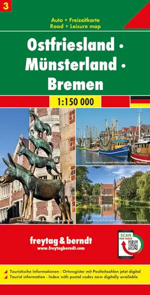 Wegenkaart Duitsland 03 - Ostfriesland