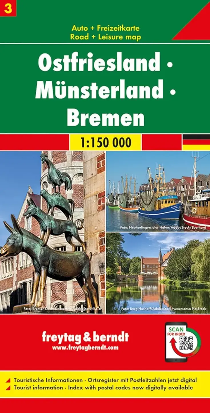Wegenkaart Duitsland 03 - Ostfriesland