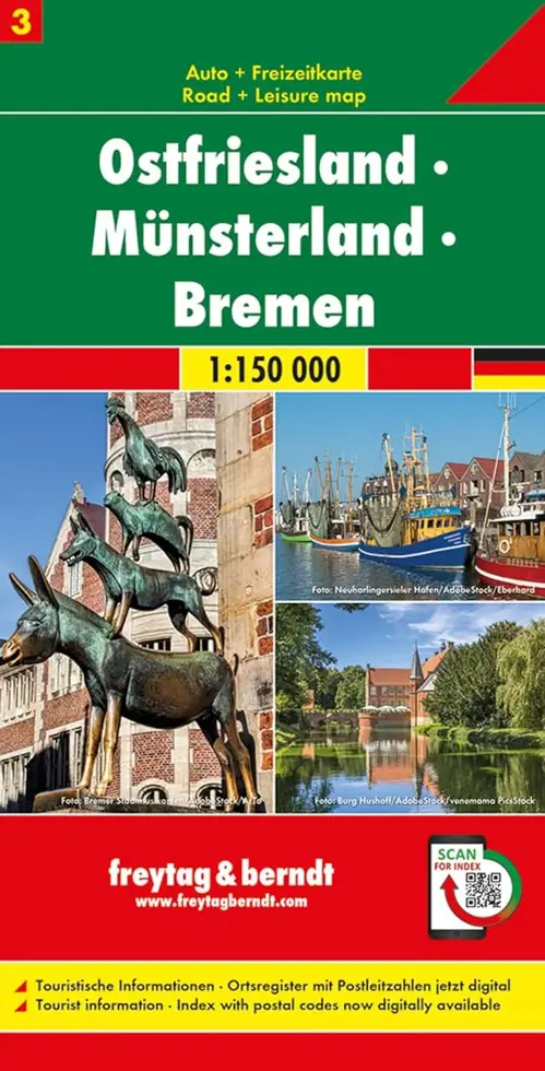 Wegenkaart Duitsland 03 - Ostfriesland