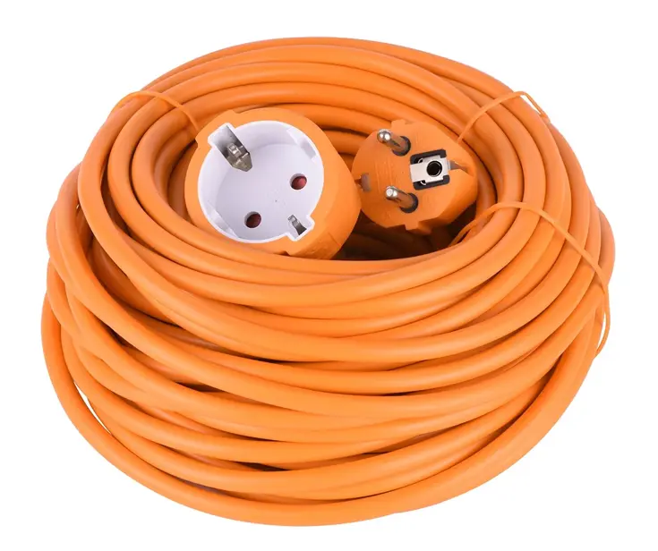 Verlengsnoer Oranje 20m - 3x1,0mm oranje