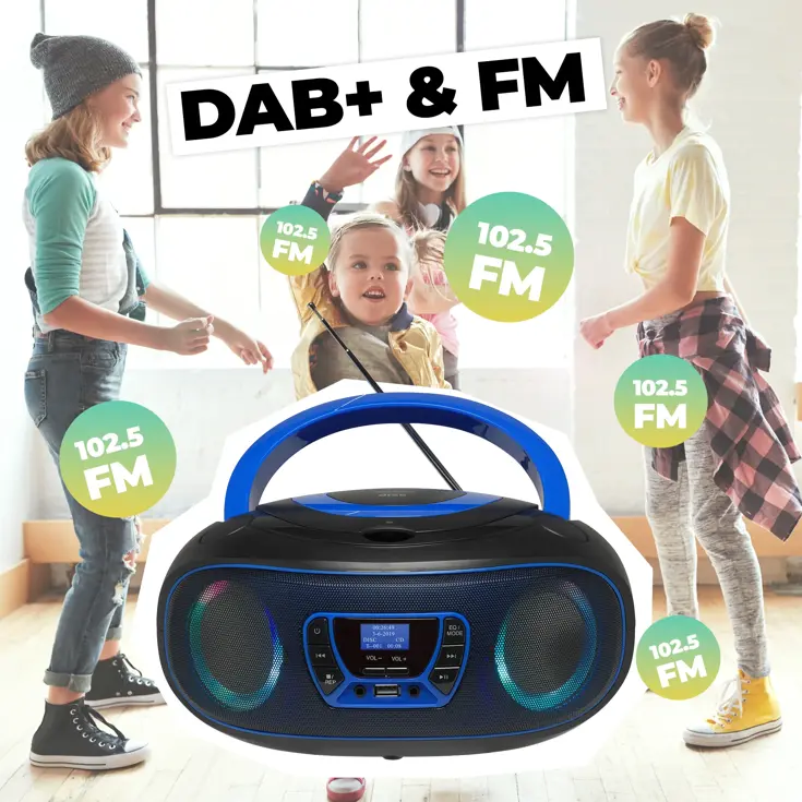 DAB+ Radio CD-speler Bluetooth Lichteffecten