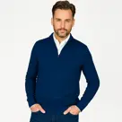 Heren Mock Zip Pullover Cappuccino Italia