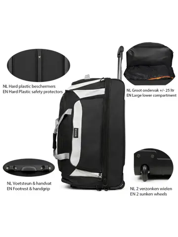 Reistas met wielen 96 Ltr