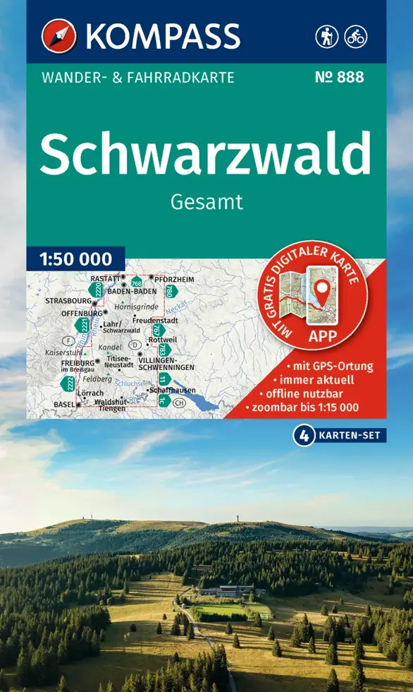 Wandelkaart WK888 Schwarzwald Gesamt