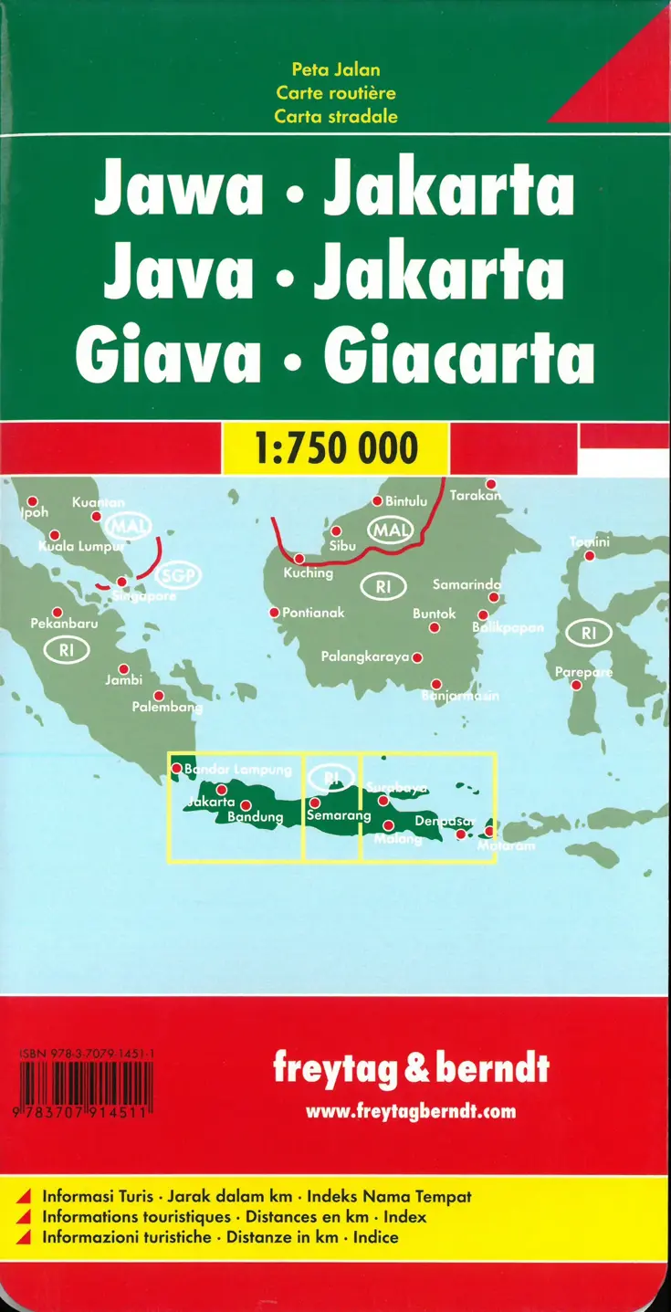 Wegenkaart Java - Jakarta