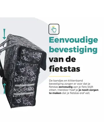 Voltano Dubbele Fietstas Floral Elegance