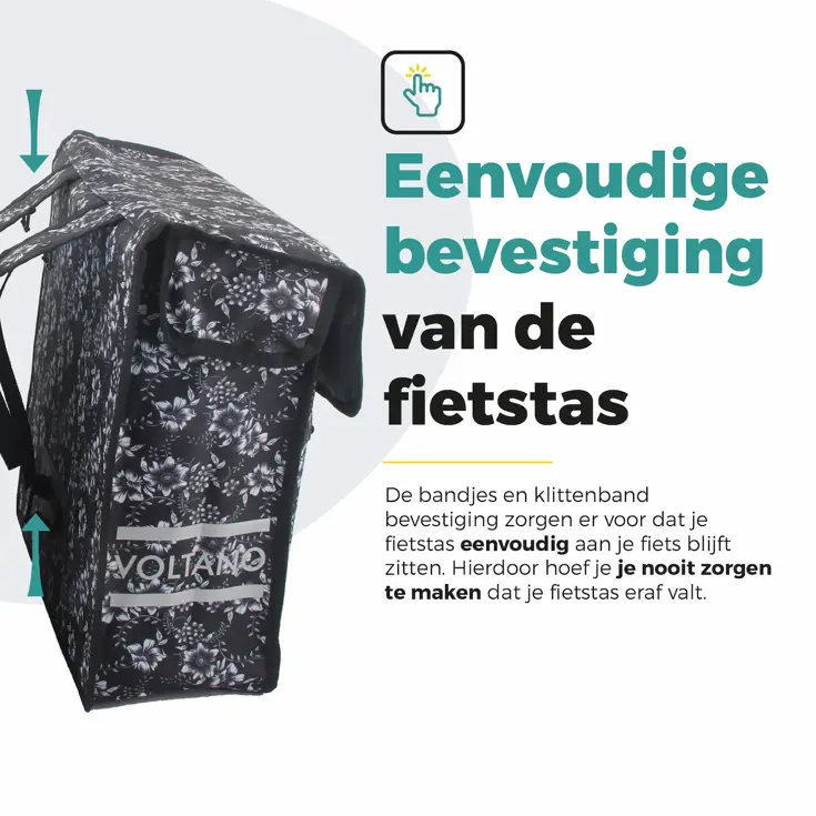 Voltano Dubbele Fietstas Floral Elegance