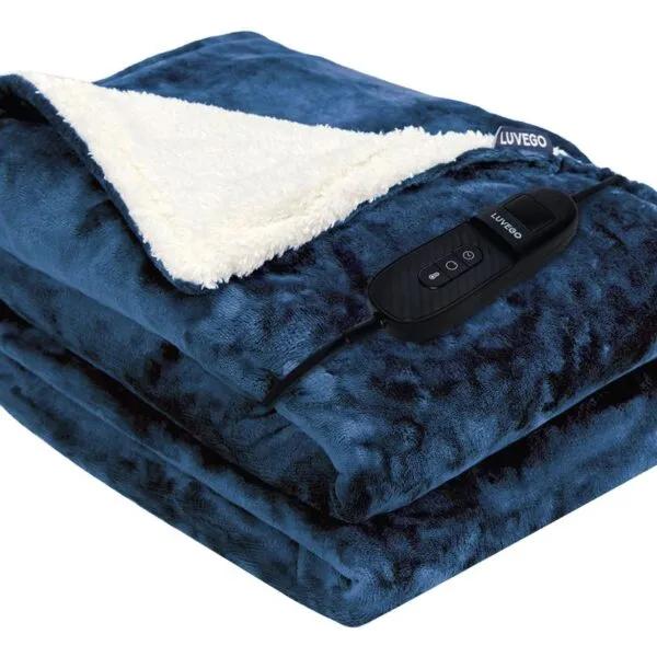 Luvego   Elektrische Bovendeken  180x130cm  Blauw