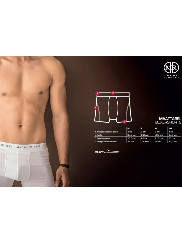 Heren 6-Pack long fit Boxers Mario Russo