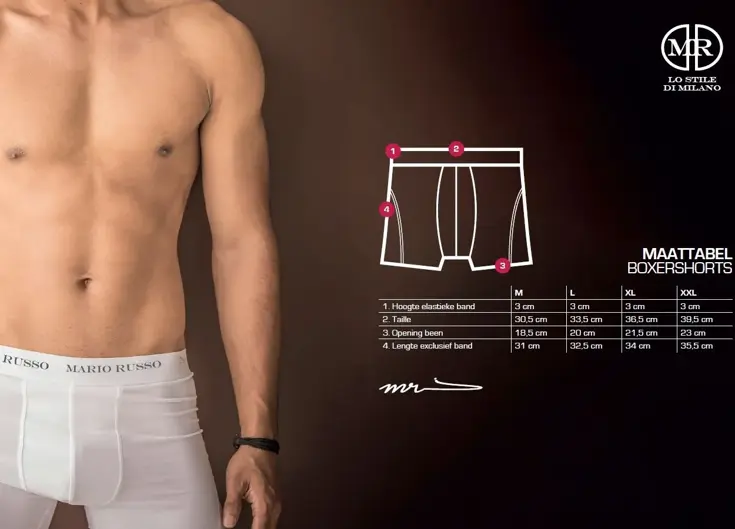 Heren 6-Pack long fit Boxers Mario Russo