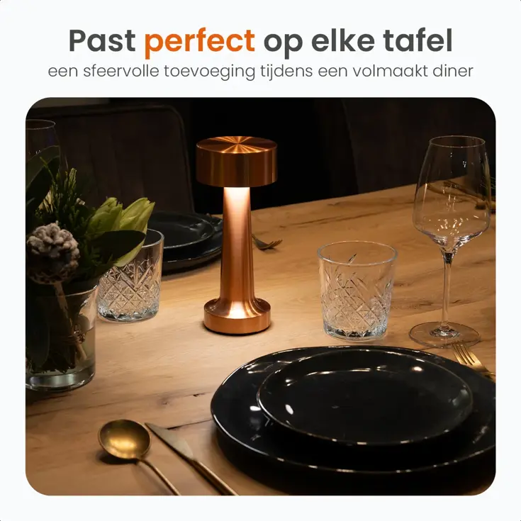 Classic Tafellamp Oplaadbaar - 21cm - LED