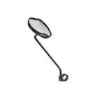 Ergotec spiegel M-99L aluminium zwart zand