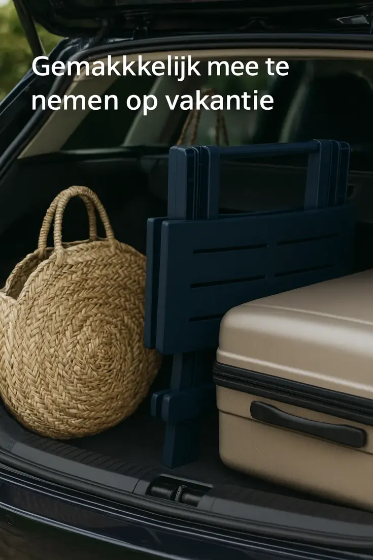 Inklapbare Bijzettafel zwart 43x45 cm