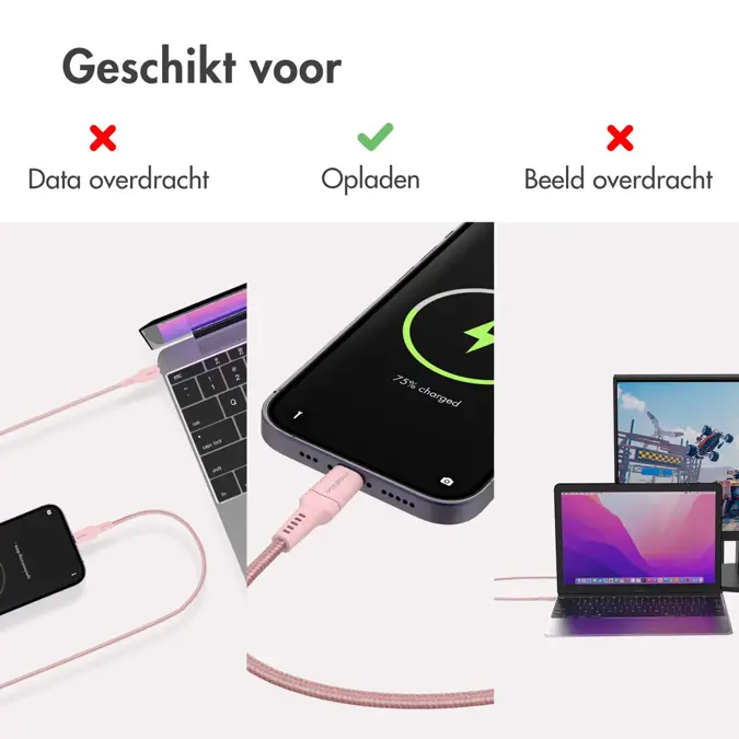 imoshion Lightning naar USB-C kabel 2 meter