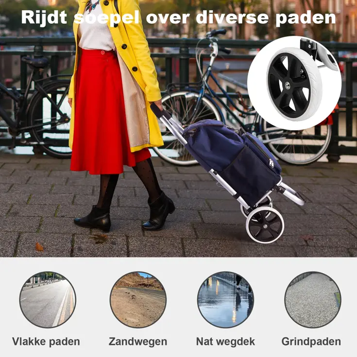 45L boodschappentrolley met koelvak
