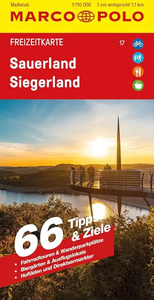 Toeristische kaart FZK 17 Sauerland Siegerland