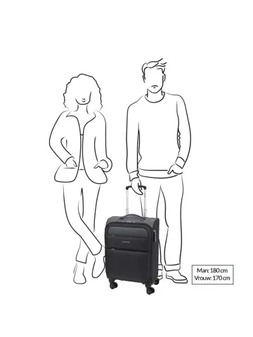 Gabol Cloud Cabin Trolley 55 black |31 L