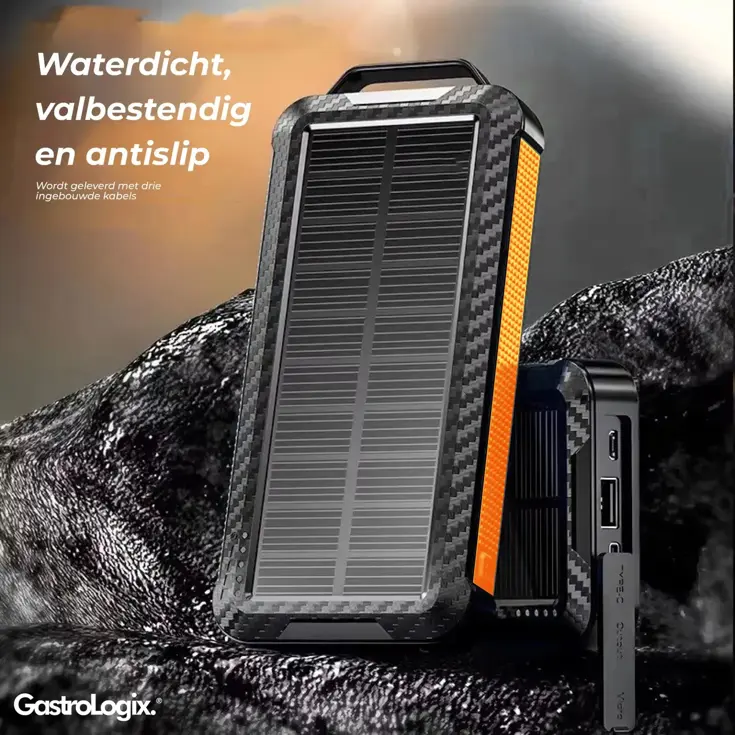 Solar Powerbank Oranje 10.000 mah