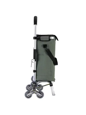 40L boodschappentrolley met trapwielen