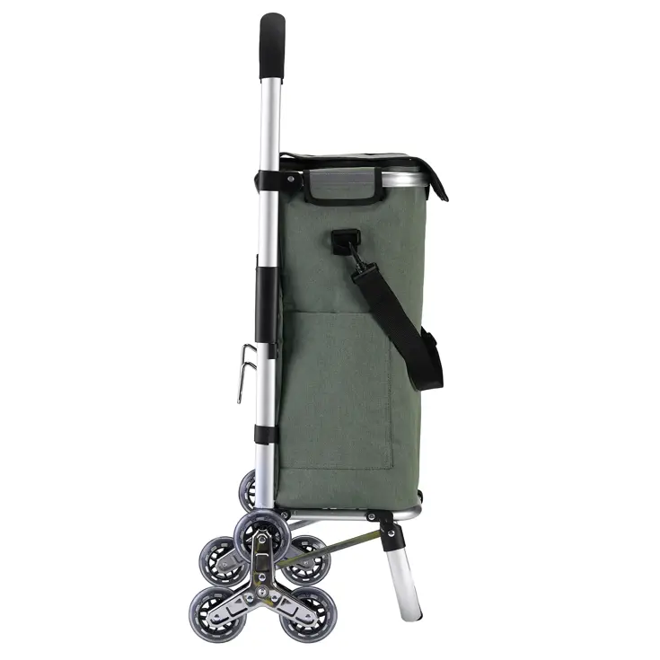 40L boodschappentrolley met trapwielen