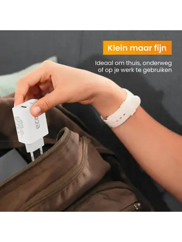 Krachtige 20W USB A & USB C Adapter Wit