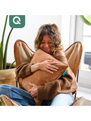 Qnuss Warmtekussen Ribstof 45x45