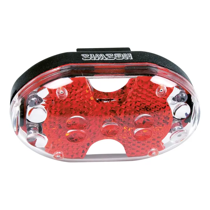 Achterlicht LED met 5 rode lampjes en aan/uit knop