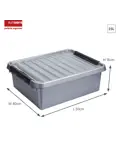 Q-line - Opbergbox grijs - 25L - 2-delig