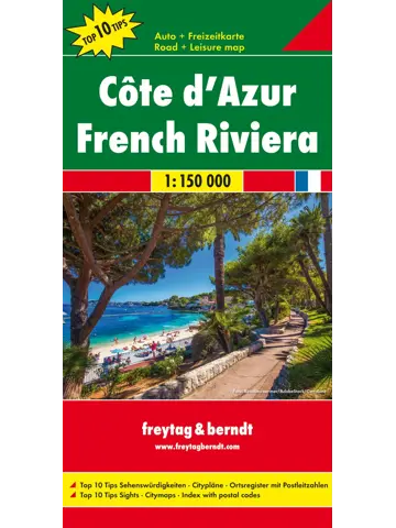 Wegenkaart Côte d'Azur