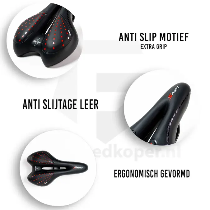 Voltano Sport Trekking Fietszadel – Unisex