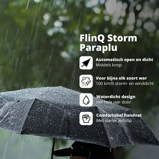 Stormparaplu - Uitschuifbaar - Inclusief hoes