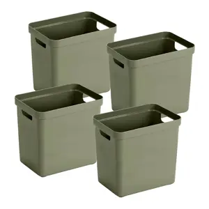 Sigma home - Opbergbox - 25L groen - 4-delig