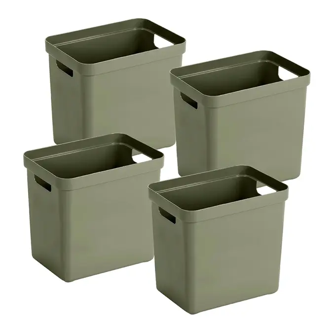 Sigma home - Opbergbox - 25L groen - 4-delig