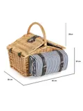Picknickmand 24-delig met kleed 4-persoons