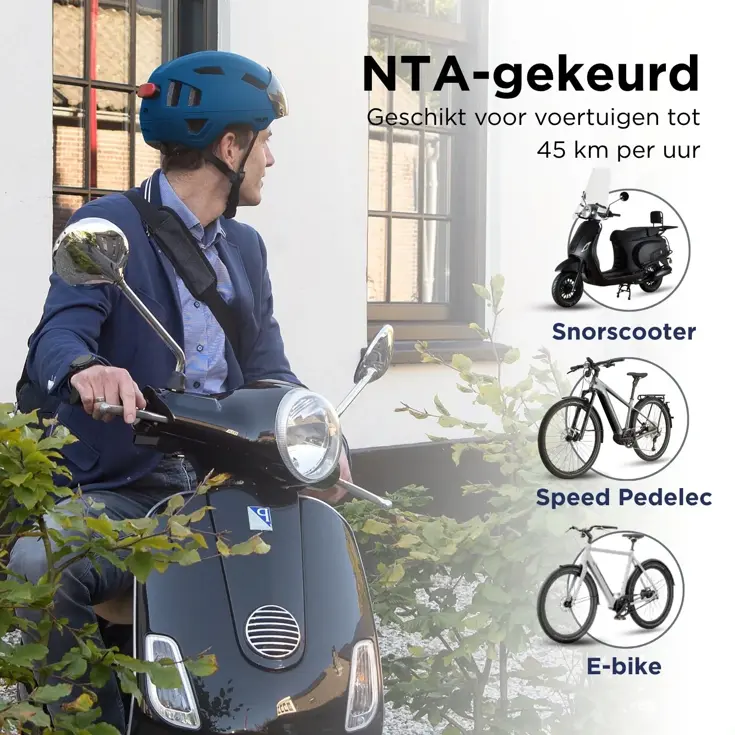 PILOT fietshelm met vizier NTA certif.