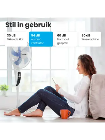 Statiefventilator – 50W – Wit