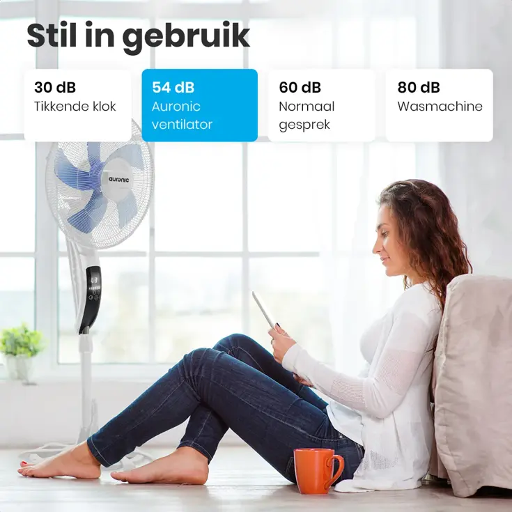 Statiefventilator – 50W – Wit