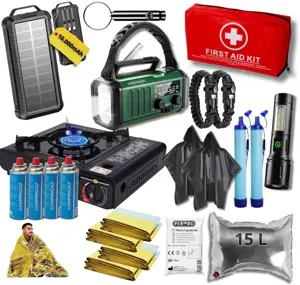 Noodpakket XXL-Noodradio, Kooktoestel & Powerbank