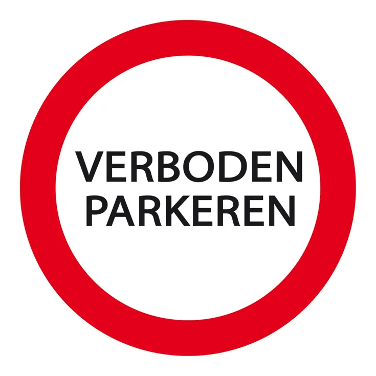 Parkeren Verboden Bord Ø 24cm, bevestiging apart
