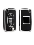 TPU Sleutelhoesje voor Peugeot zwart D3B